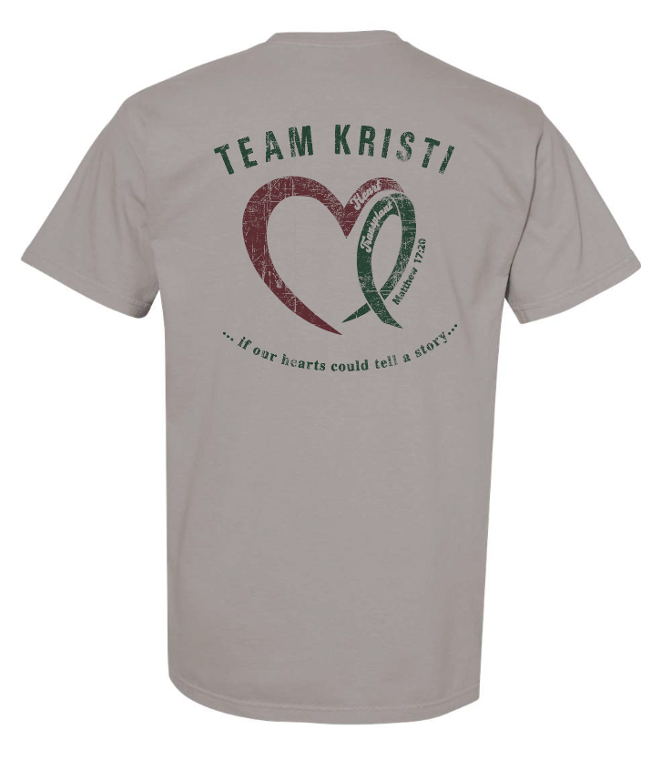 Team Kristi "Heart" Design S/S T-shirt (adult)(grey)