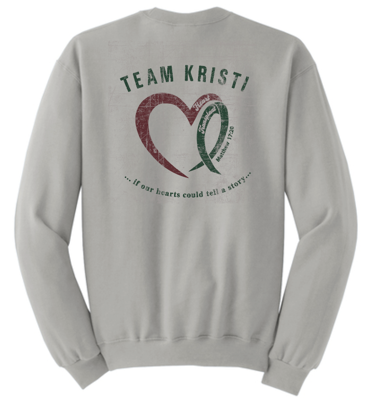 Team Kristi "Heart" Design Crewneck Sweatshirt (adult)(rock)