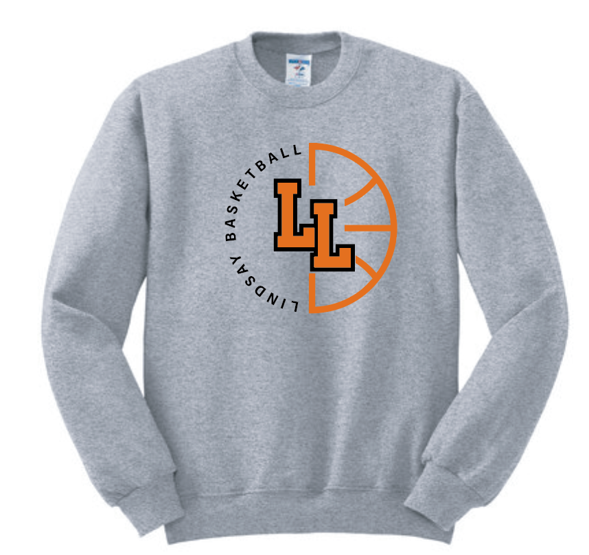 Lindsay Basketball "Ball" Design Crewneck Sweatshirt (heather)