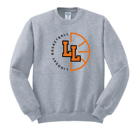 Lindsay Basketball "Ball" Design Crewneck Sweatshirt (heather)