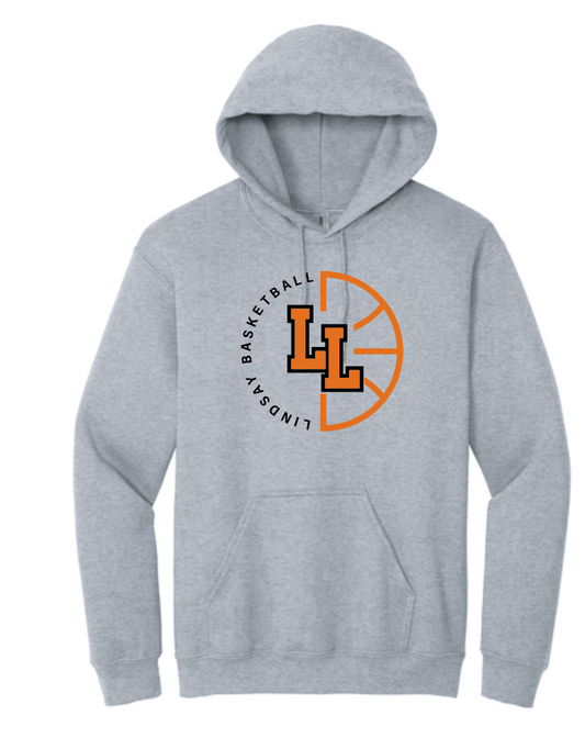 Lindsay Basketball "Ball" Design Hooded Sweatshirt (heather)
