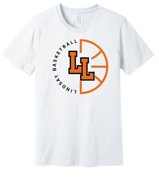 Lindsay Basketball "Ball" Design S/S T-shirt (white)