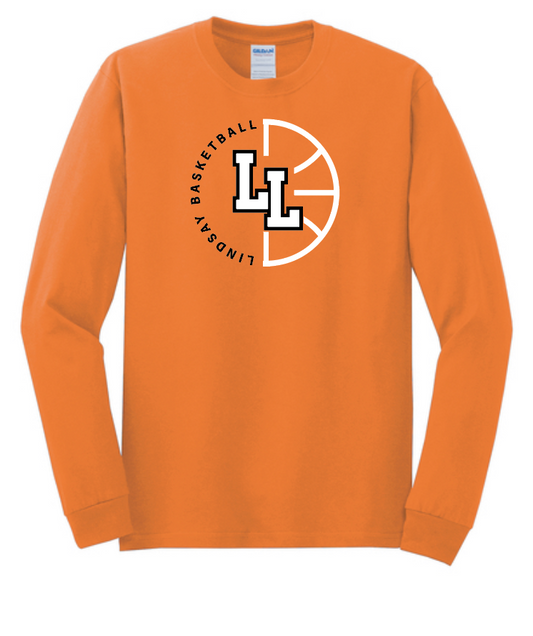 Lindsay Basketball "Ball" Design L/S T-shirt (orange)