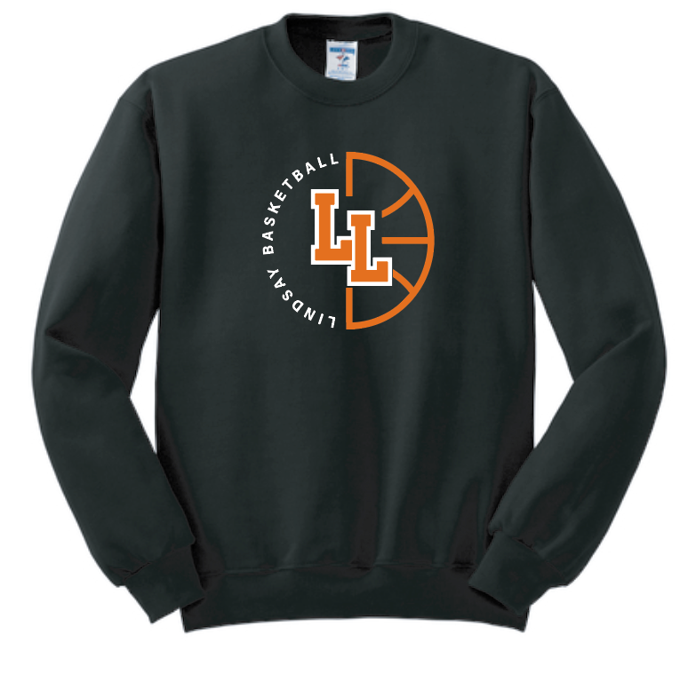 Lindsay Basketball "Ball" Design Crewneck Sweatshirt (black)