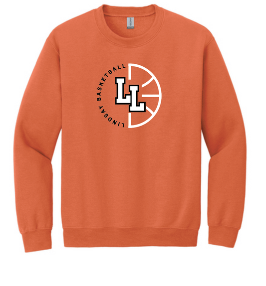 Lindsay Basketball "Ball" Design Crewneck Sweatshirt (orange)