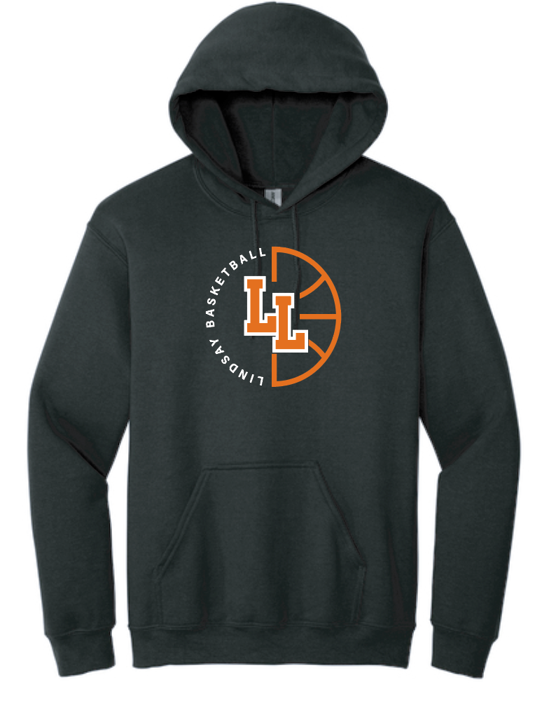 Lindsay Basketball "Ball" Design Hooded Sweatshirt (black)