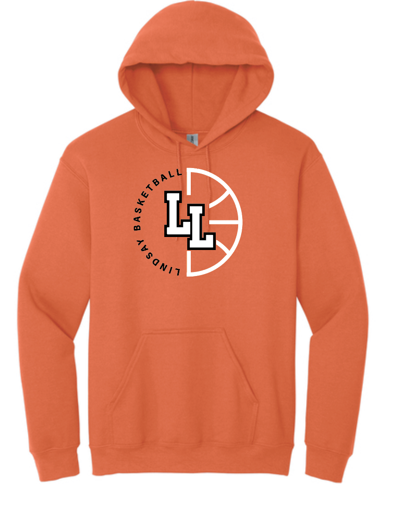Lindsay Basketball "Ball" Design Hooded Sweatshirt (orange)