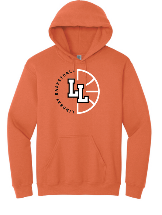 Lindsay Basketball "Ball" Design Hooded Sweatshirt (orange)