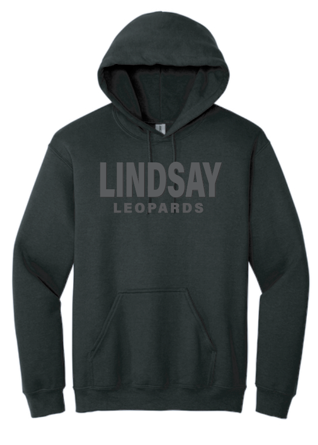 Lindsay Basketball "Leopards Puff" Design Hooded Sweatshirt (black)