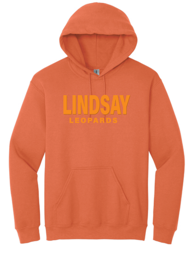 Lindsay Basketball "Leopards Puff" Design Hooded Sweatshirt (orange)