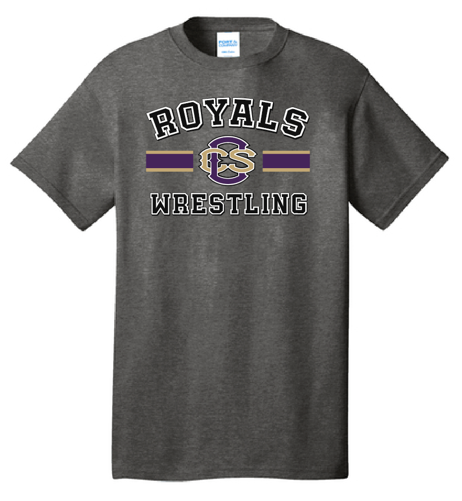 CCS Wrestling "Bar Logo" Design S/S T-shirt (heather)
