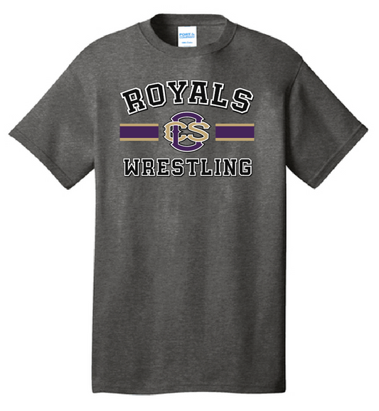 CCS Wrestling "Bar Logo" Design S/S T-shirt (heather)