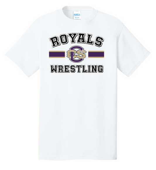 CCS Wrestling "Bar Logo" Design S/S T-shirt (white)