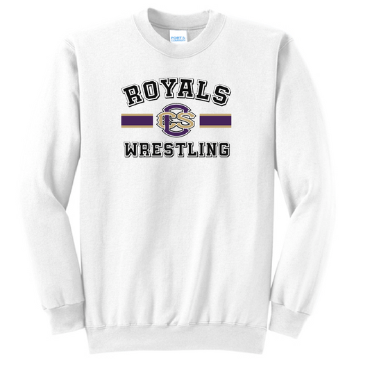 CCS Wrestling "Bar Logo" Design Crewneck Sweatshirt (white)