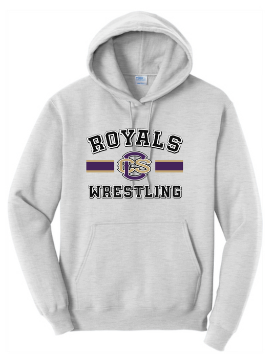 CCS Wrestling "Bar Logo" Design Hooded Sweatshirt (ash)