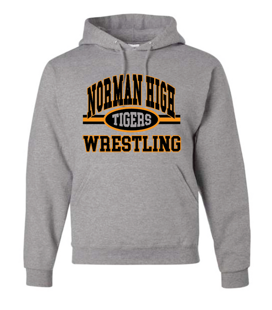 NHS Wrestling "Arched" Design Hooded Sweatshirt