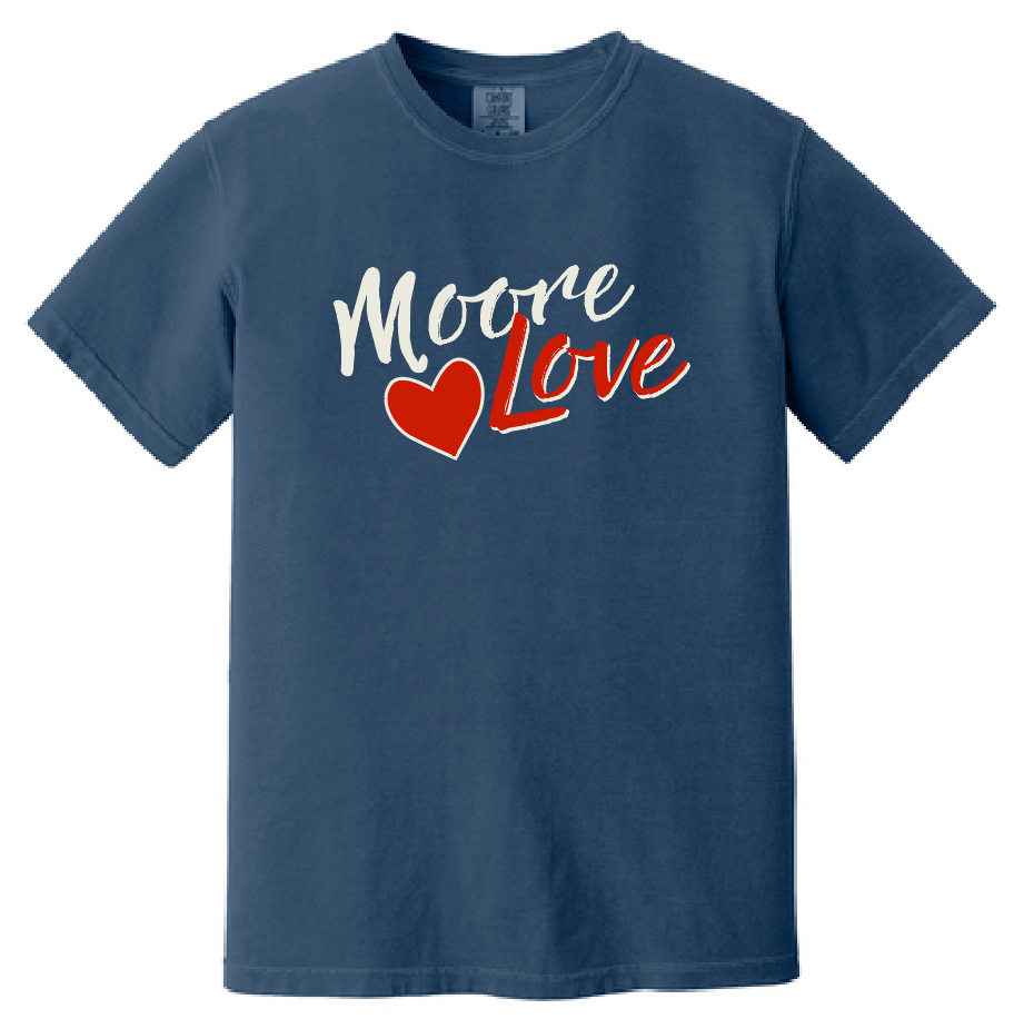 HWJH Moore Love "Script" Design Comfort Colors S/S T-shirt (navy)