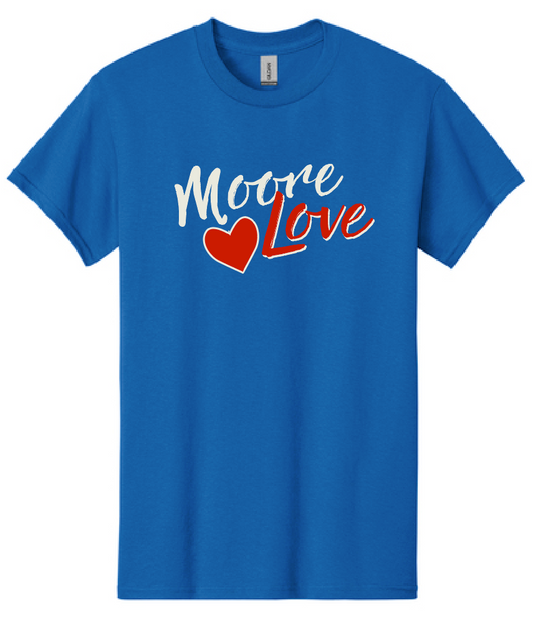 HWJH Moore Love "Script" Design Gildan S/S T-shirt (royal)