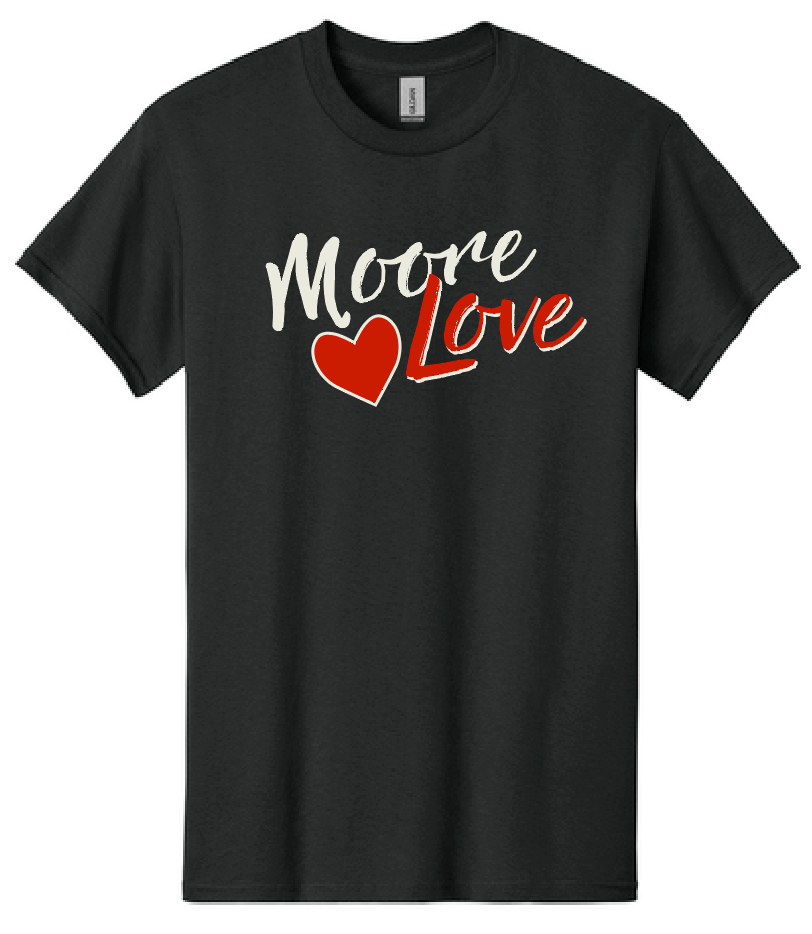 HWJH Moore Love "Script" Design Gildan S/S T-shirt (black)
