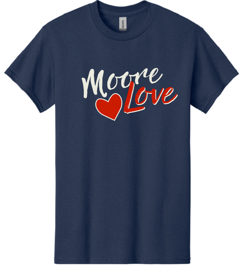 HWJH Moore Love "Script" Design Gildan S/S T-shirt (navy)