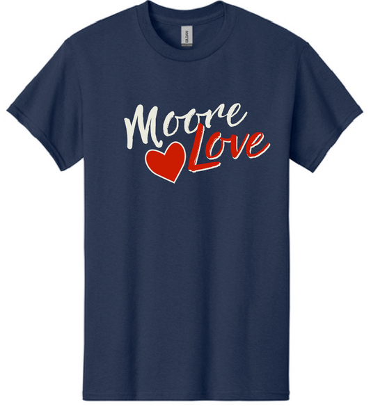 HWJH Moore Love "Script" Design Gildan S/S T-shirt (navy)