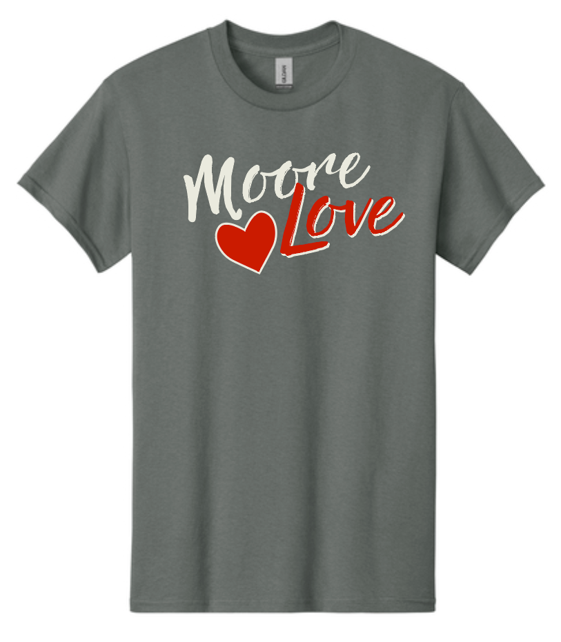 HWJH Moore Love "Script" Design Gildan S/S T-shirt (dark heather)