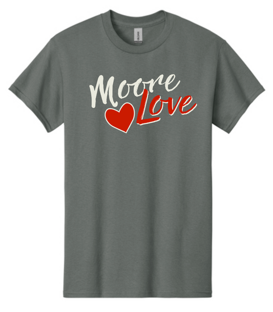 HWJH Moore Love "Script" Design Gildan S/S T-shirt (dark heather)