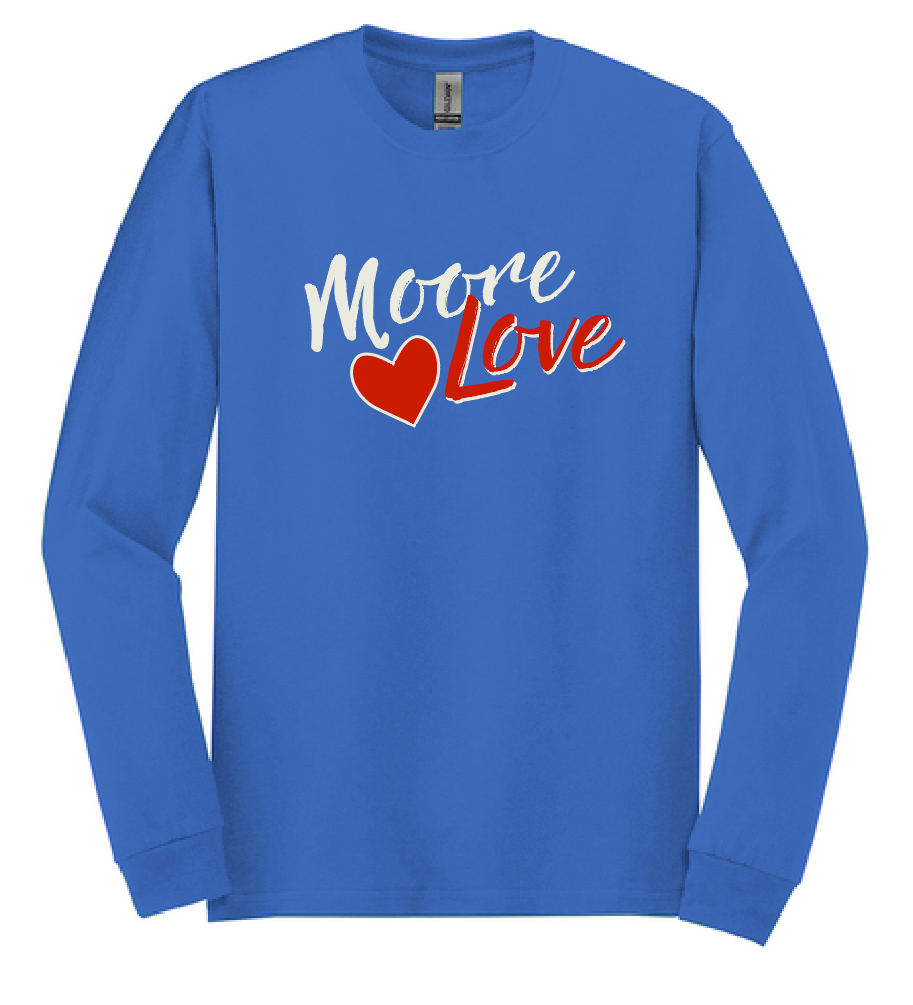 HWJH Moore Love "Script" Design Gildan L/S T-shirt (royal)