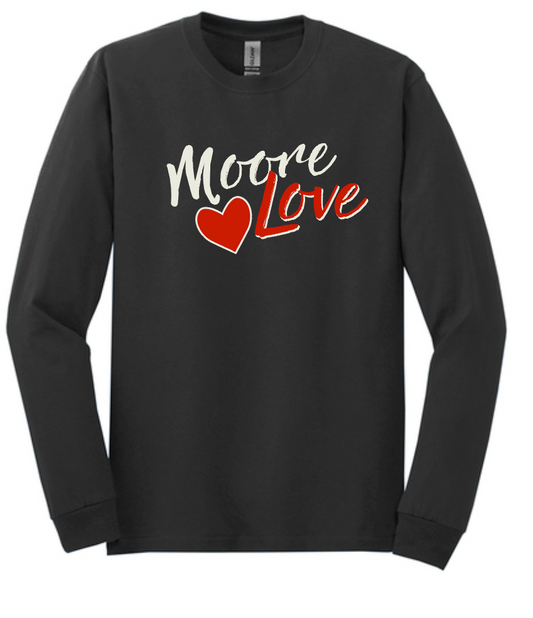 HWJH Moore Love "Script" Design Gildan L/S T-shirt (black)