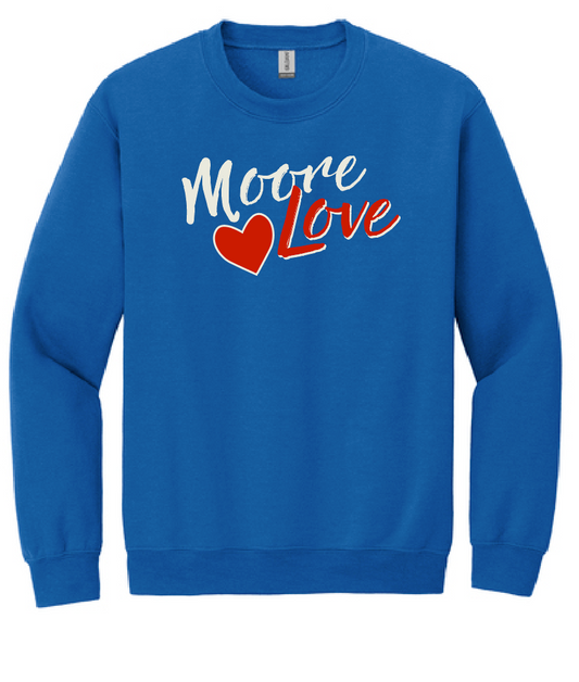 HWJH Moore Love "Script" Design Crewneck Sweatshirt (royal)
