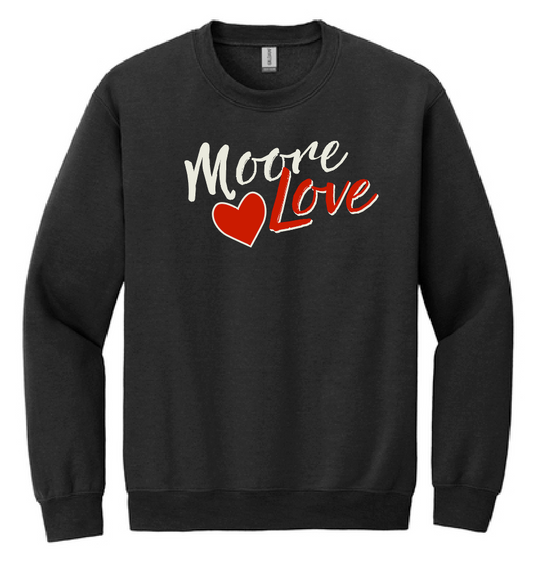 HWJH Moore Love "Script" Design Crewneck Sweatshirt (black)