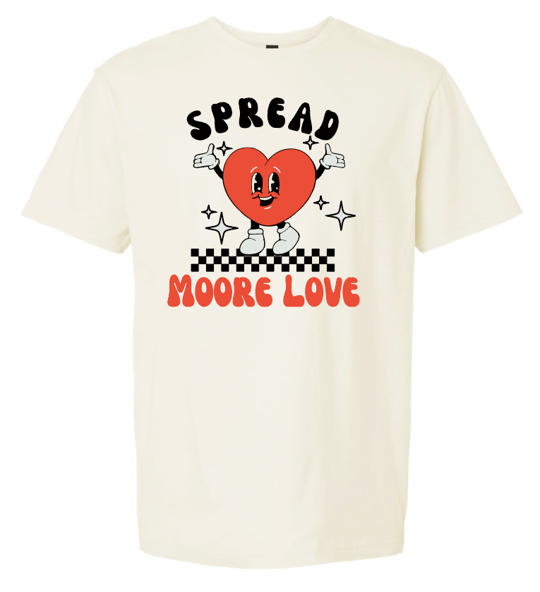 HWJH Moore Love "Happy Heart Cartoon" Design Gildan S/S T-shirt (natural)