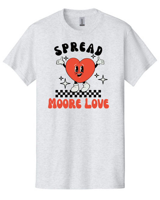 HWJH Moore Love "Happy Heart Cartoon" Design Gildan S/S T-shirt (ash)