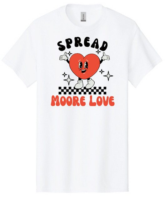 HWJH Moore Love "Happy Heart Cartoon" Design Gildan S/S T-shirt (white)