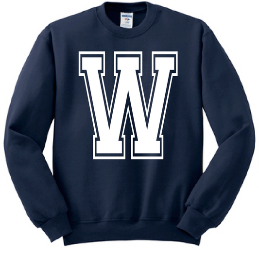 Whittier "Big W" Design Crewneck Sweatshirt