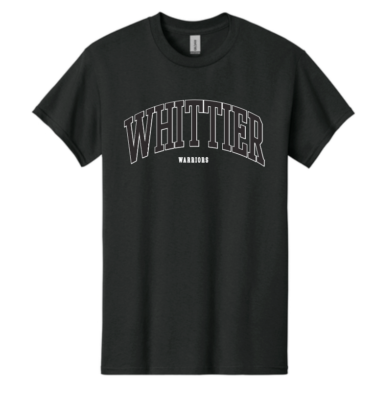 Whittier "Simple Arch" Design Softstyle S/S T-shirt (black)