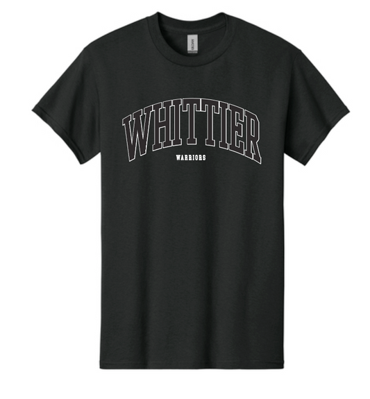 Whittier "Simple Arch" Design Softstyle S/S T-shirt (black)