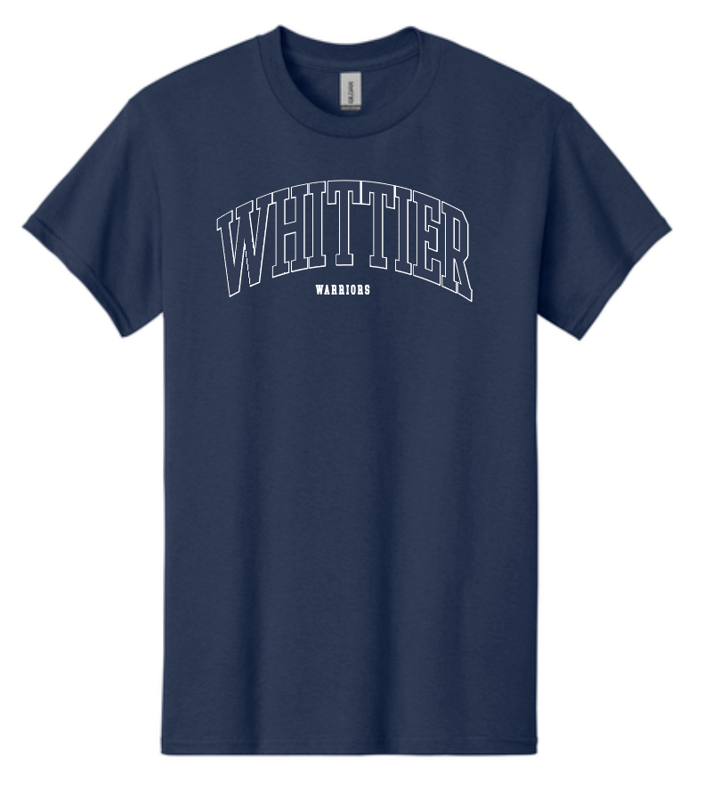 Whittier "Simple Arch" Design Softstyle S/S T-shirt (navy)