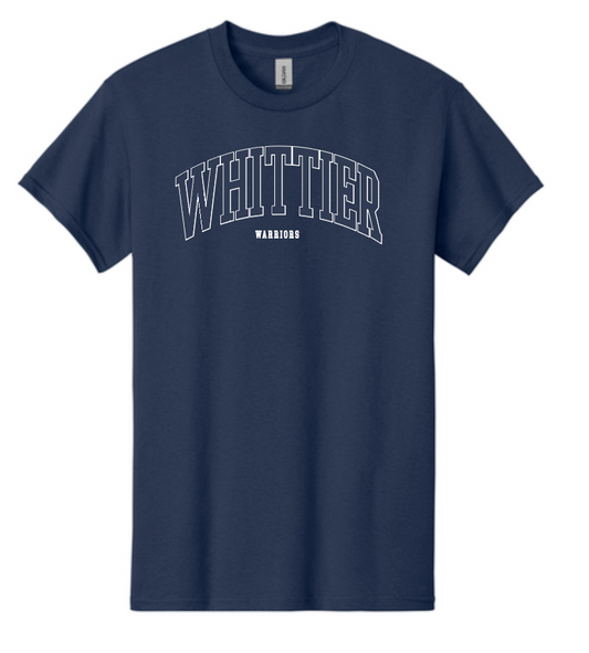 Whittier "Simple Arch" Design Softstyle S/S T-shirt (navy)