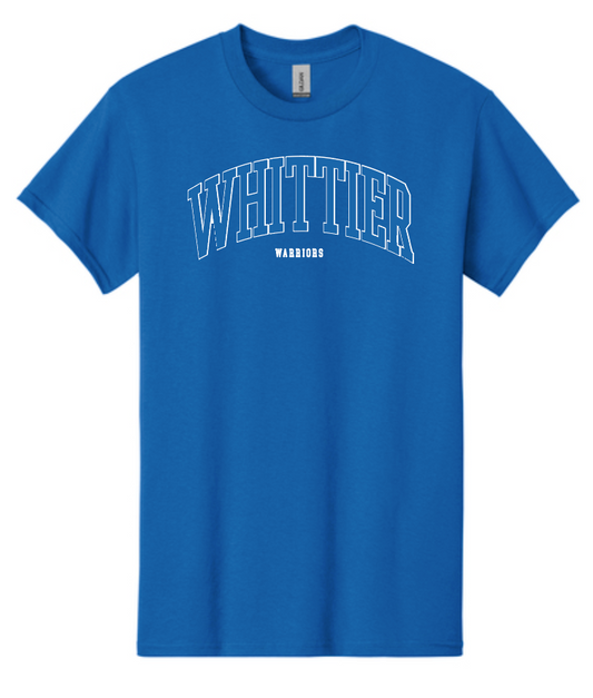 Whittier "Simple Arch" Design Softstyle S/S T-shirt (royal)