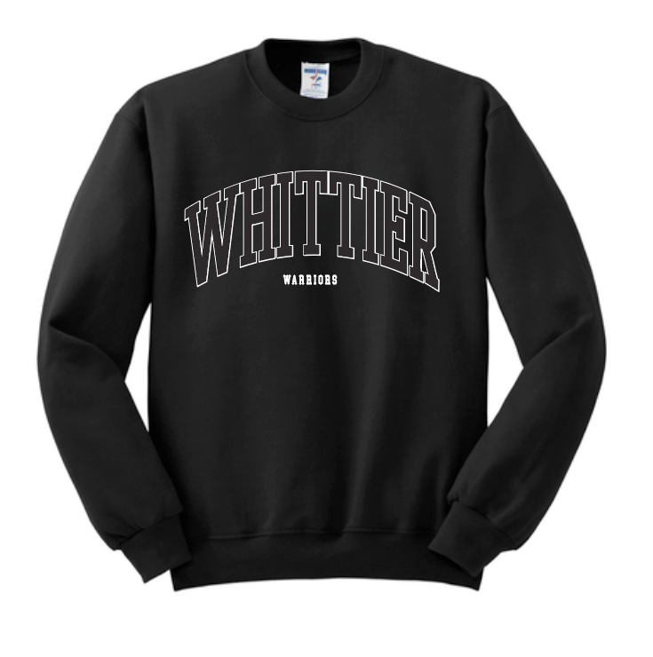 Whittier "Simple Arch" Design Crewneck Sweatshirt (black)