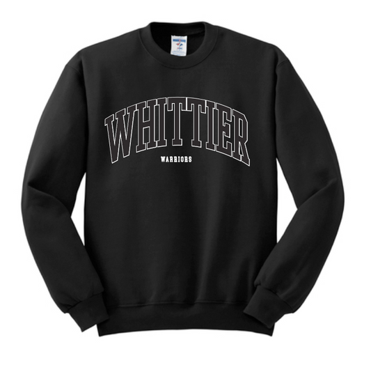 Whittier "Simple Arch" Design Crewneck Sweatshirt (black)