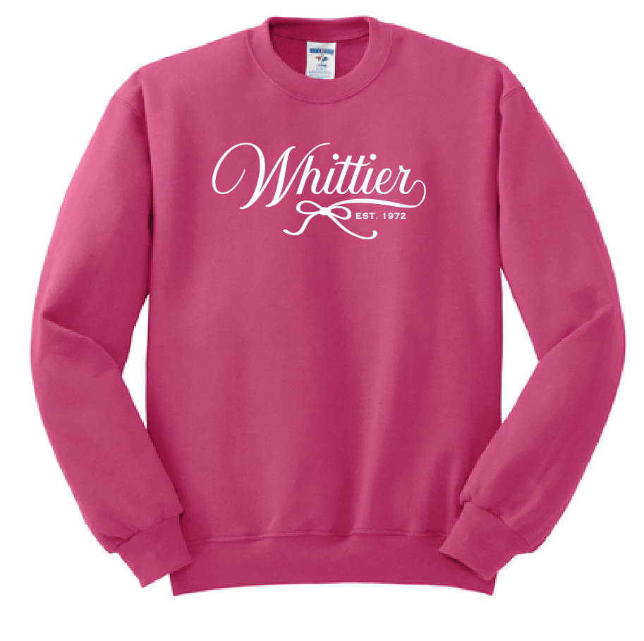 Whittier "Bow" Design Crewneck Sweatshirt (sangria)