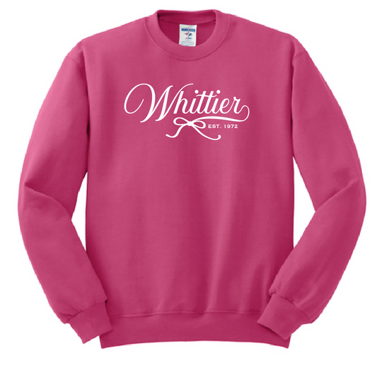 Whittier "Bow" Design Crewneck Sweatshirt (sangria)