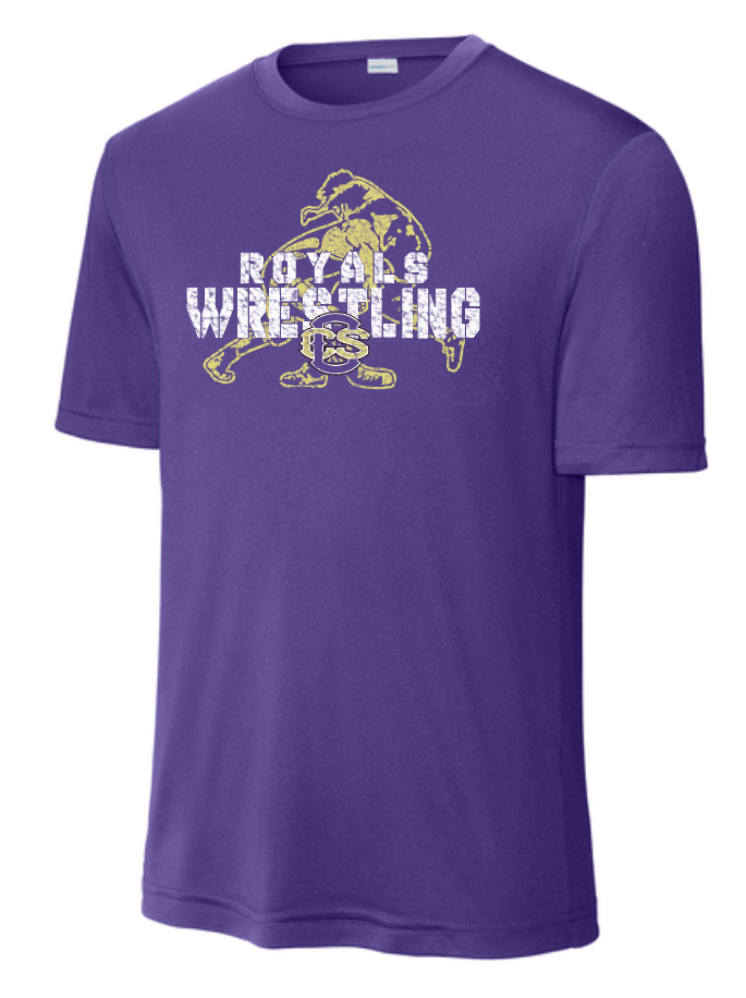 CCS Wrestling Athletes "Royals Wrestling" Moisture Wicking S/S T-shirt (Copy)