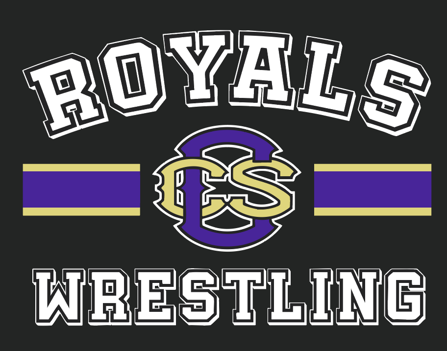 CCS Wrestling Athletes "Royals Wrestling with CCS Logo" Moisture Wicking Short (black)