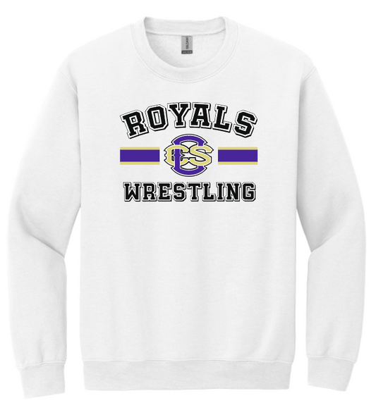 CCS Wrestling Athletes "Royals Wrestling with CCS Logo" Crewneck Sweatshirt