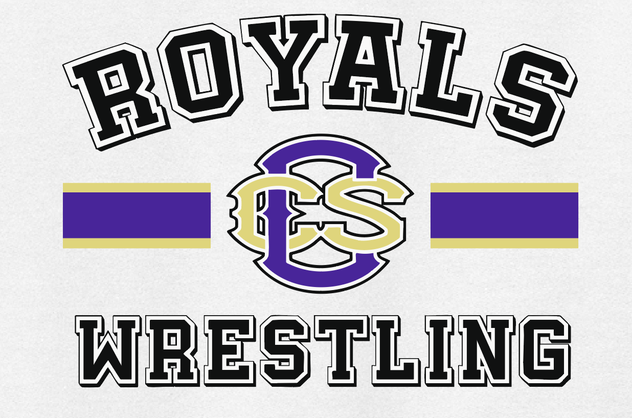 CCS Wrestling Athletes "Royals Wrestling with CCS Logo" Crewneck Sweatshirt
