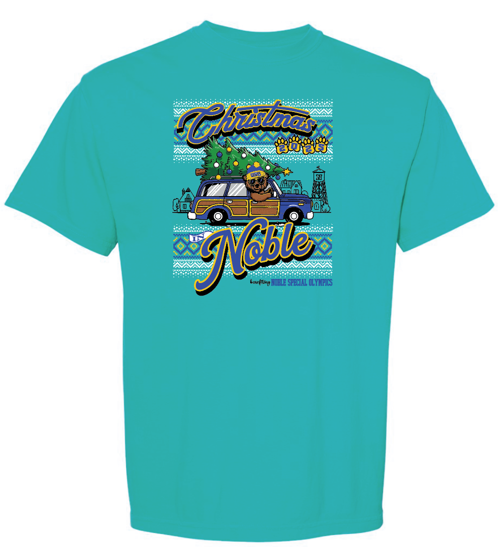 Noble Special Olympics "Christmas" Design Comfort Colors S/S T-shirt (island green)