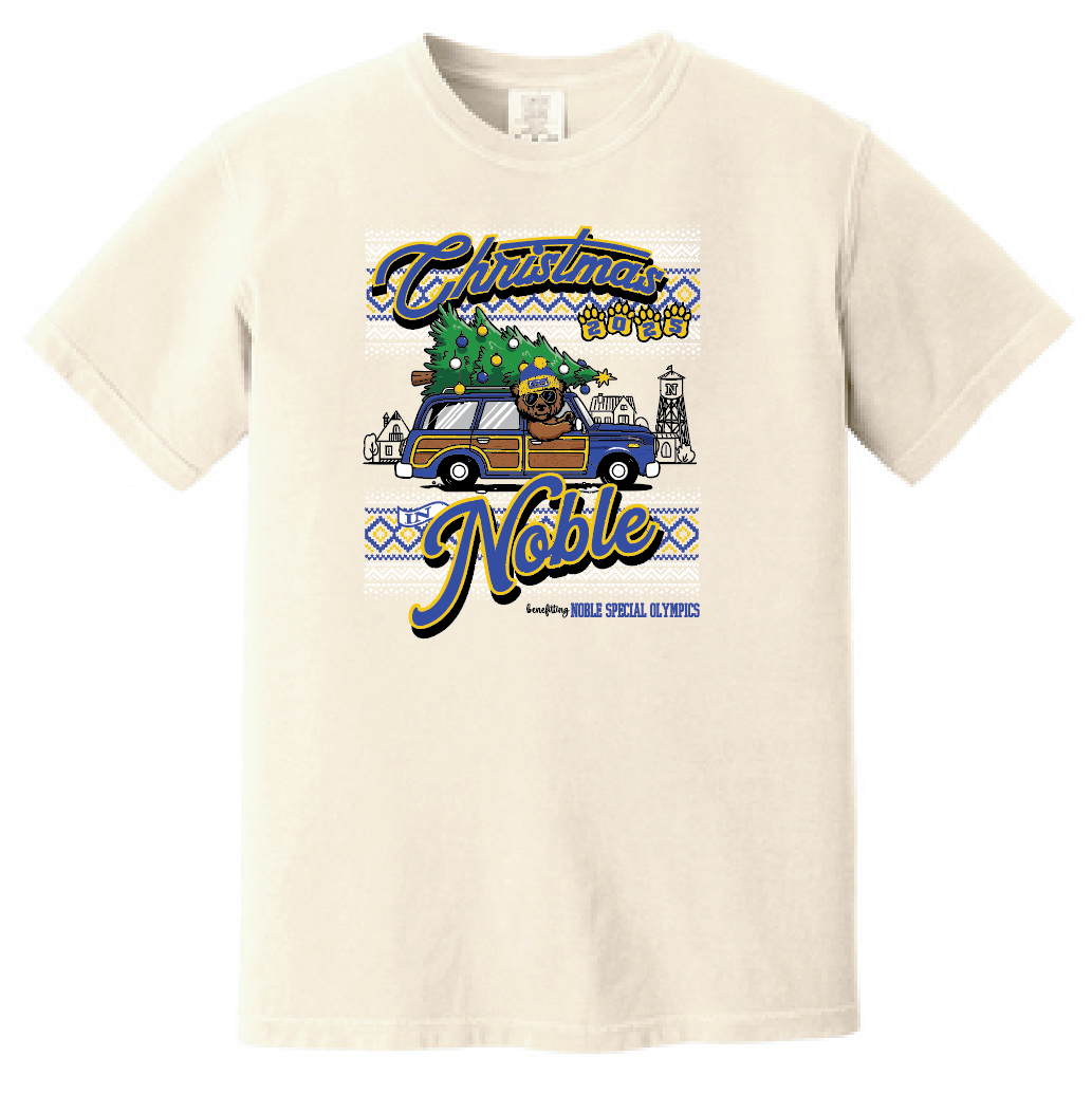 Noble Special Olympics "Christmas" Design Comfort Colors S/S T-shirt (ivory)